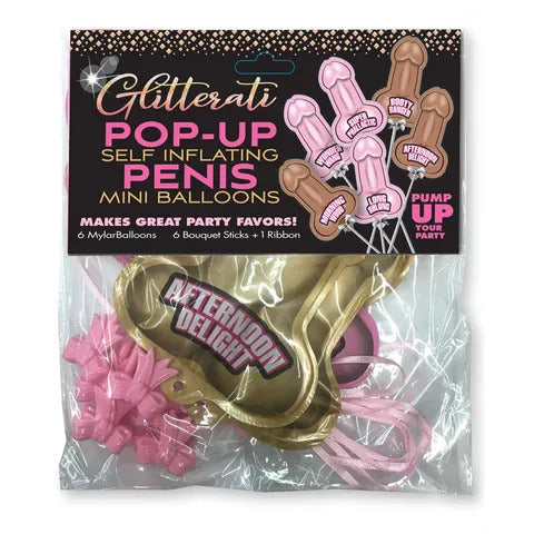 POP UP SELF-INFLATING PENIS MINI BALLOONS